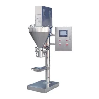 augurfilling machine at factory of improva herbal products
